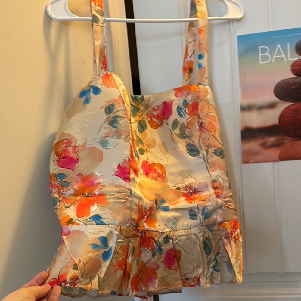 Floral Strappy Top - Multicolor